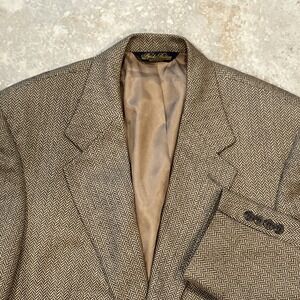 Brooks Brothers Blazer Mens 40S Brown Wool Tweed 2 Button Sports Coat Jacket USA